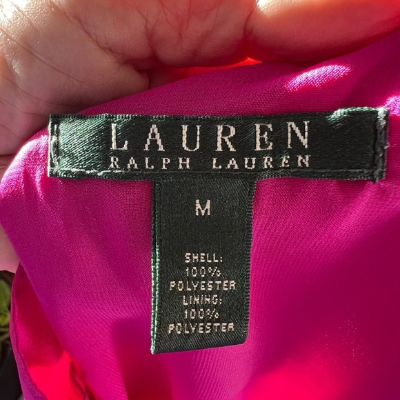 Lauren Ralph Lauren Women's Sz M Fuscia Sleeveless Polyester Layered Blouse - Picture 5 of 6